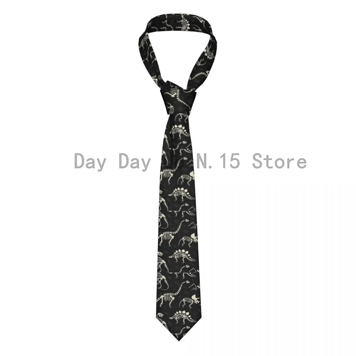 Top Trends: Dinosaur Fossils Neckties Unisex Casual Polyester 8 Cm Classic Halloween Neck Ties For Men Daily Wear Gravatas Gift Shoppable Styles