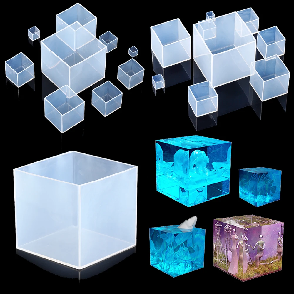 Top Trends: Clear Silicone Cube Molds Large Deep Square Epoxy Resin Mold Transparent Silicone Molds For Resin Casting DIY Jewelry Making Shoppable Styles