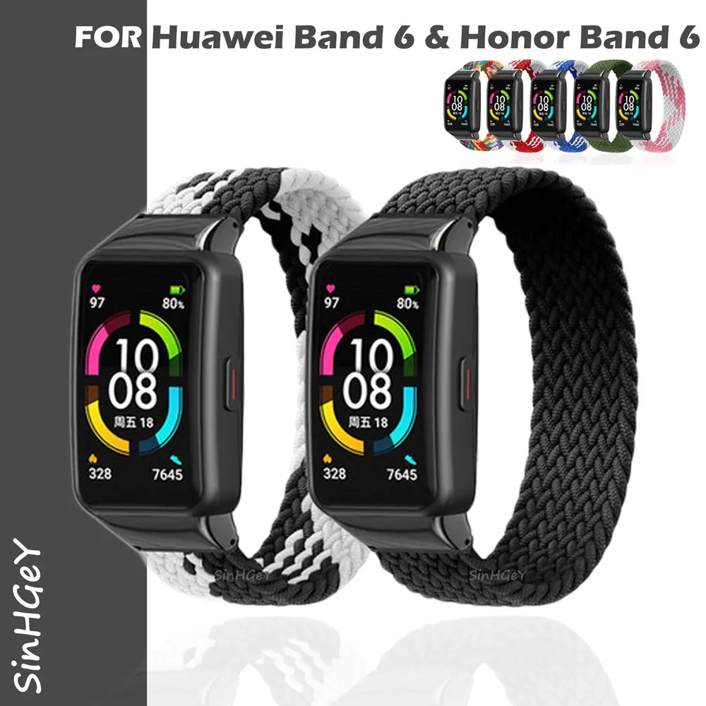 Top Trends: SinHGeY For Huawei Band 7 / 6 Strap Honor Band 6 Strap Nylon Woven Replacement Wristband Shoppable Styles