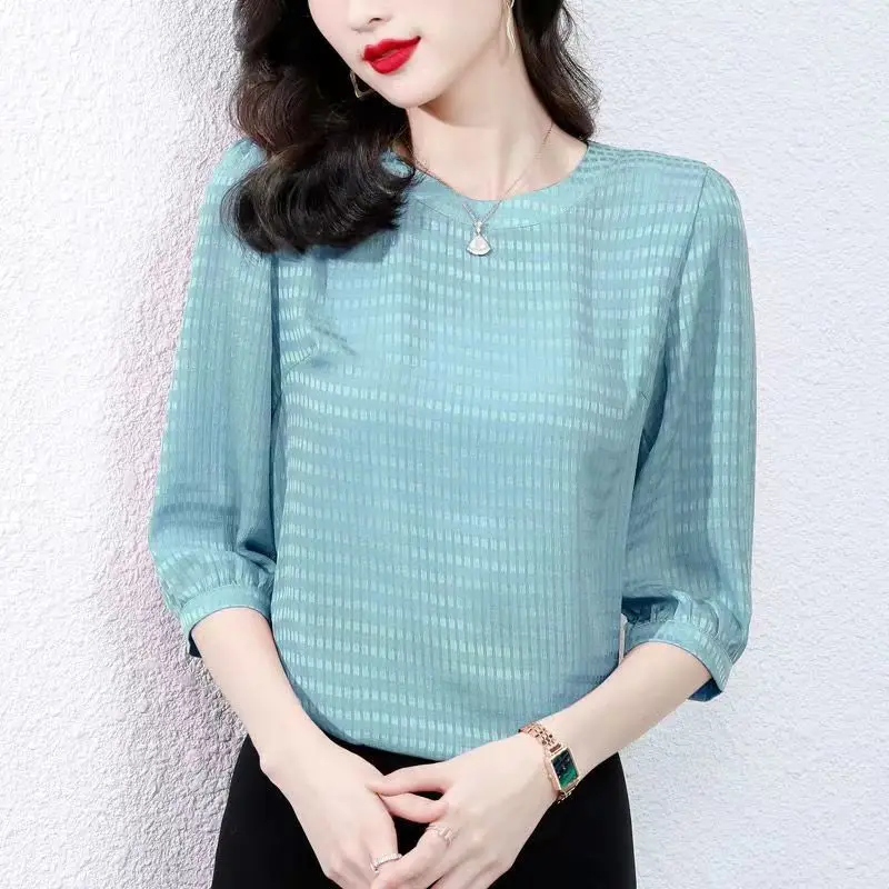 Top Trends: Elegant Solid Color All-match Folds Chiffon Blouse Women&#039;s Clothing 2023 Summer New Oversized Casual Pullovers Office Lady Shirt Shoppable Styles