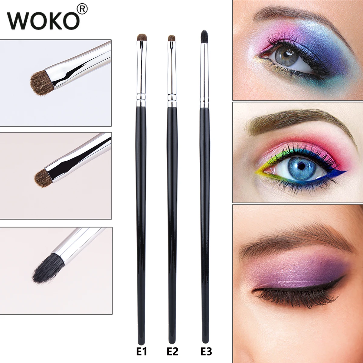 Top Trends: 1 / 5PCS Eyeliner Smudge Brush Precision Smudge Makeup Brush Horse Hair Eyeshadow Smudge Brush Small Smoky Liner Makeup Brushes Shoppable Styles