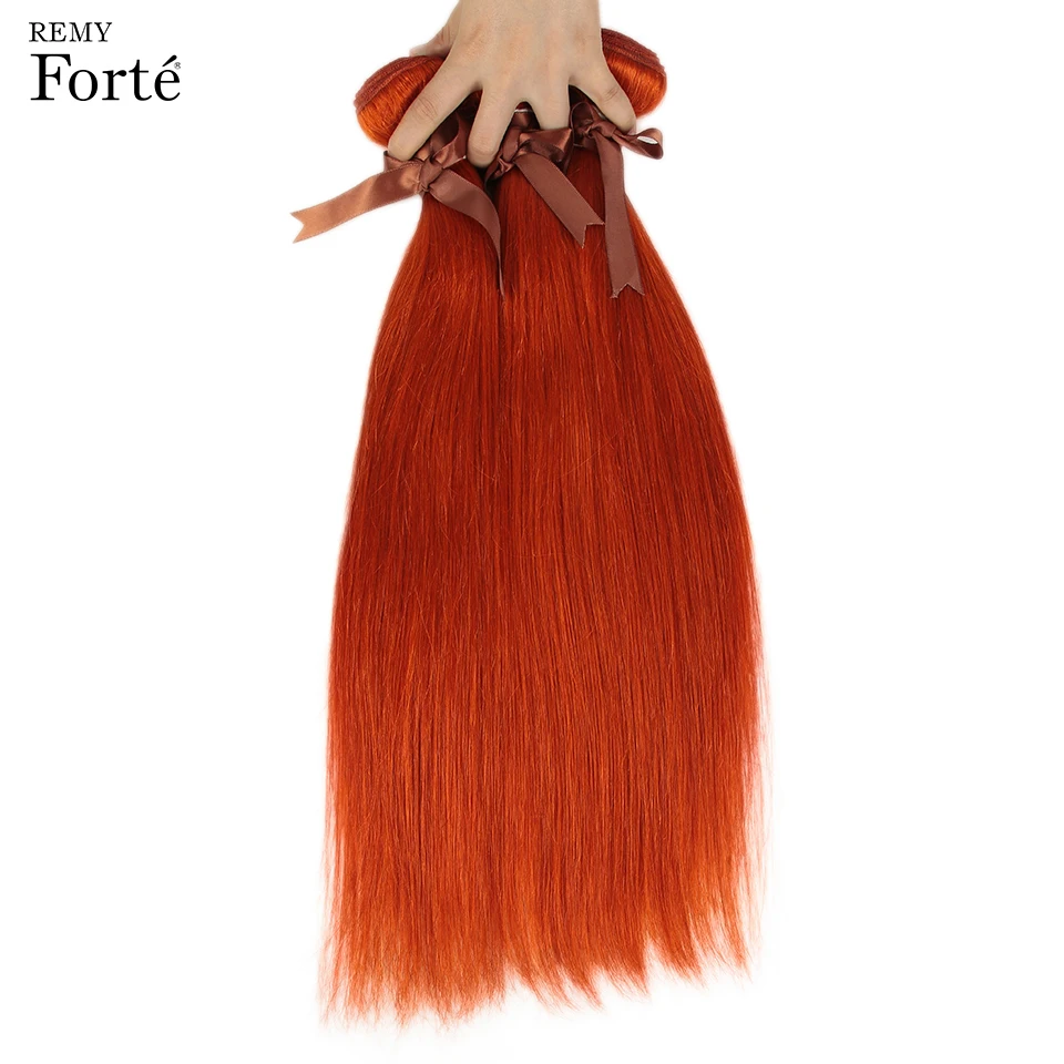 Top Trends: Remy Forte 30 Inch Human Hair Bundles Ginger Orange Straight Bundles Brazilian Hair Extensions Single Wholesale Bundles Vendor Shoppable Styles - Image 2