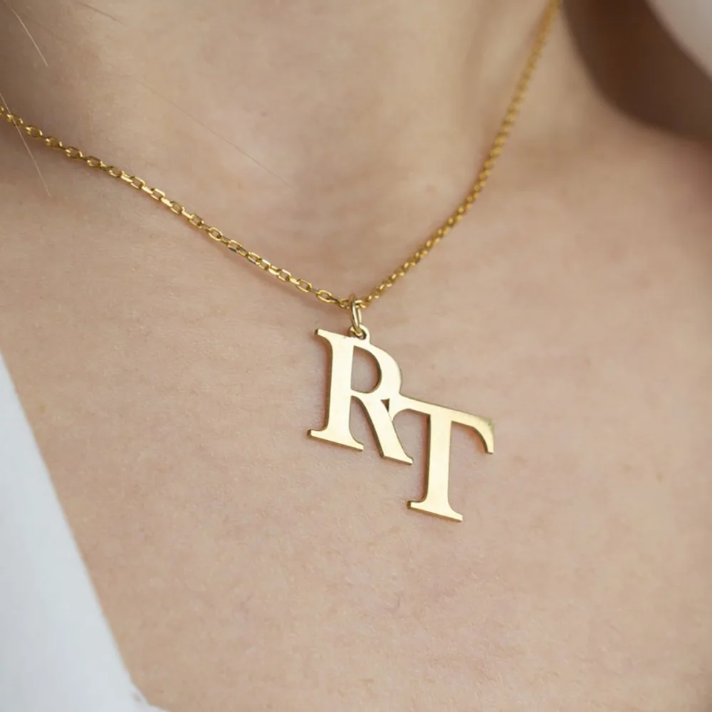 Top Trends: Fils Custom Necklaces-2 Initial Letters Custom Personalized Necklace For Women-Mother Gift-Gold Necklace-Stainless Steel Jewelry Shoppable Styles