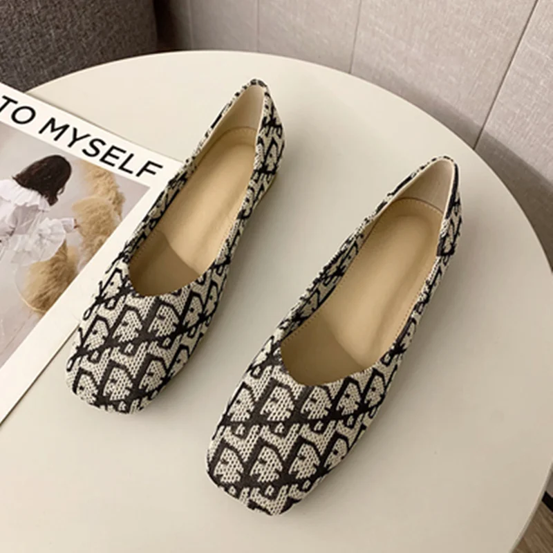 Top Trends: Lady Luxury Designer Cloth Flats Shoes Round Toe Slip-Ons For Wide Foot 44-32 2023 New Arrivals Black Moccasines Ballet Loafers Shoppable Styles - Image 2