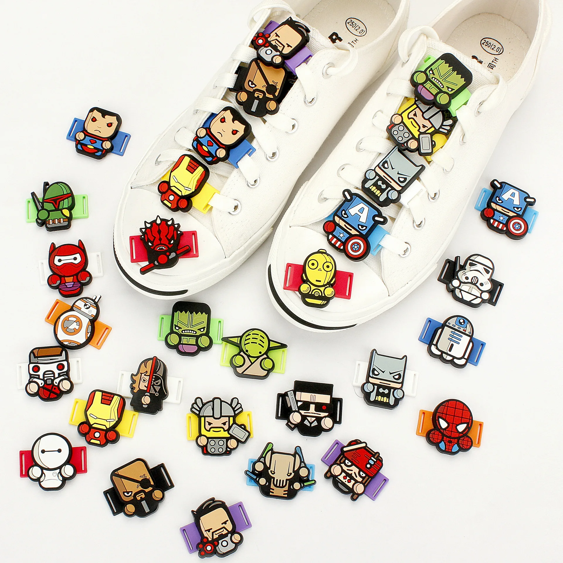 Top Trends: Marvel Super Hero PVC Shoelace Buckle DIY Shoe Accessories Decoration Sports Shoes Canvas Shoes Cartoon Souvenir Boys X-mas Gift Shoppable Styles