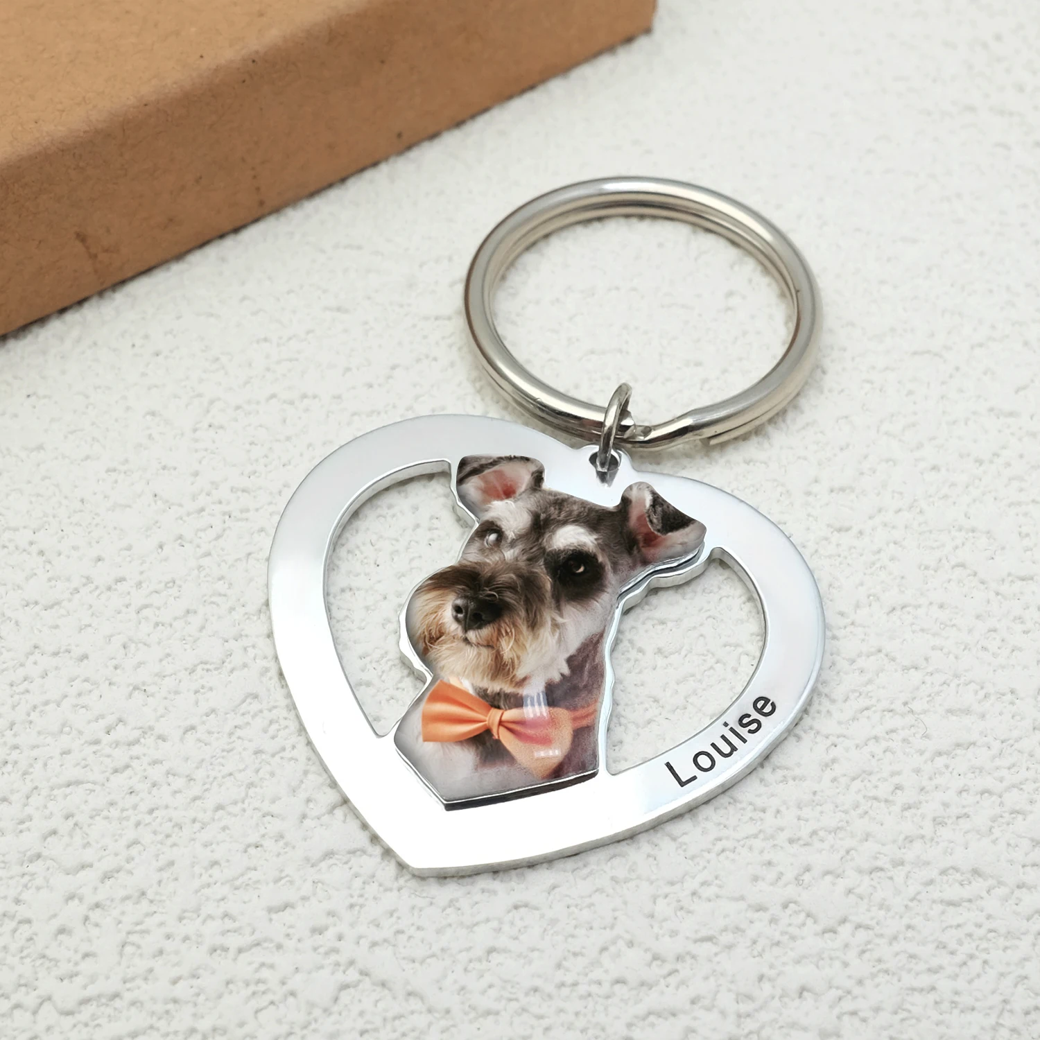 Top Trends: Custom Photo Keychain Personalized Heart Picture Key Chain Cat Dog Portrait Photograph Keyring Customized Memorial Gift Shoppable Styles