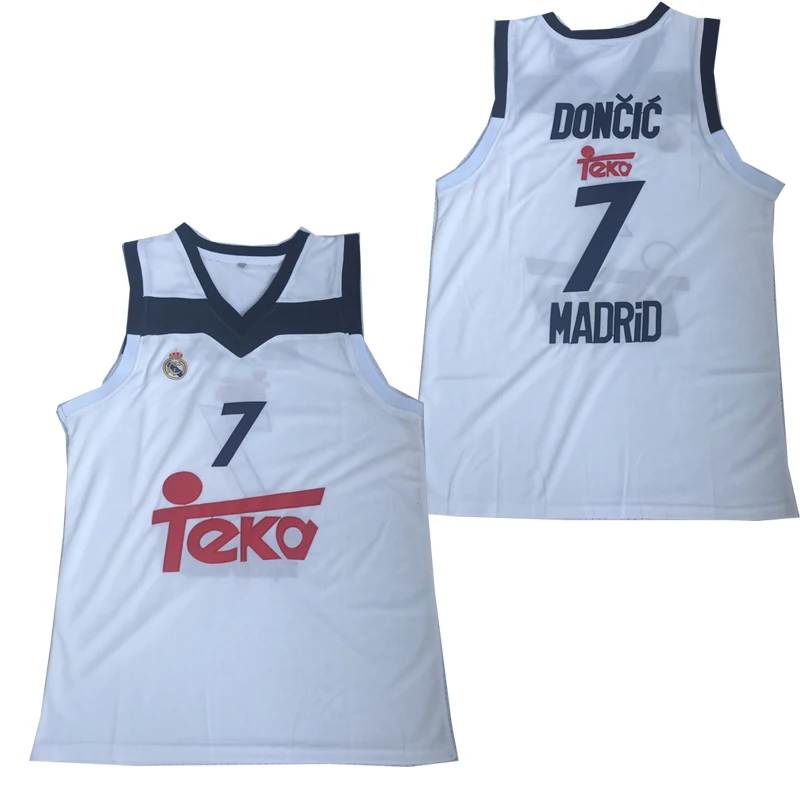 Top Trends: BG Basketball Jerseys TEKA 7 Doncic Jersey Embroidery Sewing Outdoor Sportswear Hip-hop Culture Movie White Spain 2020 Shoppable Styles