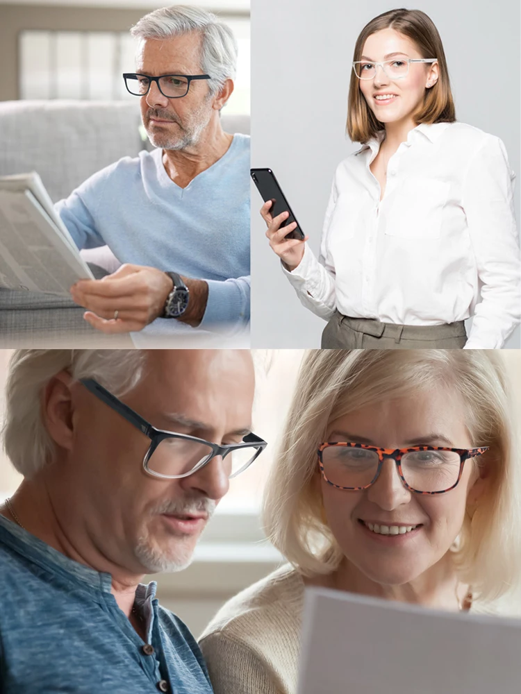 Top Trends: Reading Glasses Big Head Men Rectangle Oversized Readers Eyeglasses Women Spring Hinge Clear Vision With Diopters + 1.0~+ 4.0 Shoppable Styles - Image 6