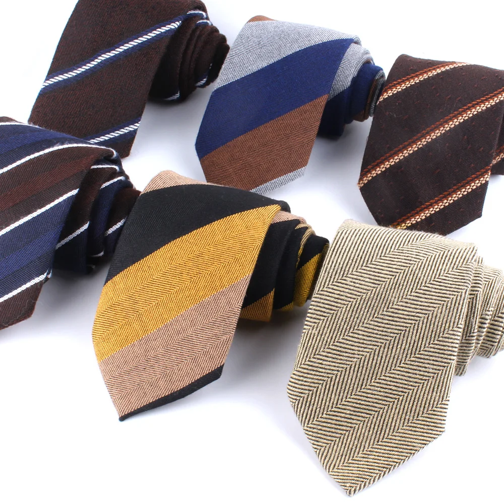 Top Trends: New Striped Neck Ties For Men Women Casual Imitation Wool Tie Suits Ties Boy Girls Necktie Gravata Gift Uniform Winter Neckties Shoppable Styles