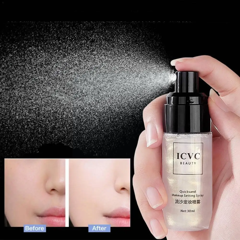 Top Trends: 30ml Glitter Fast Finishing Makeup Setting Spray Moisturizing Waterproof Foundation Lasting Oil Make Spray Long Fixer Contr J8L8 Shoppable Styles