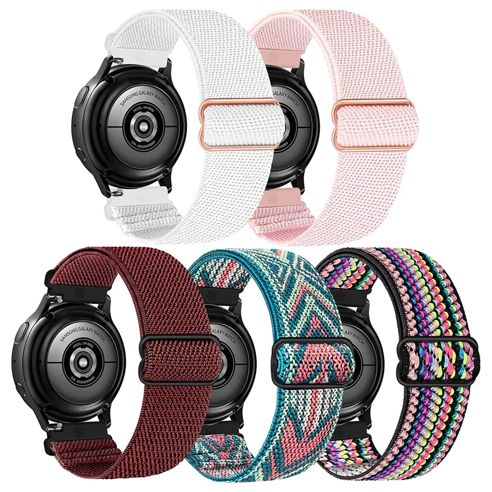 Top Trends: Nylon Strap For Samsung Galaxy Watch 4 5 Pro 3 Active 2 Gear S3 Correa Adjustable Elastic SOLO LOOP Bracelet Huawei GT 2 / 3 Band Shoppable Styles