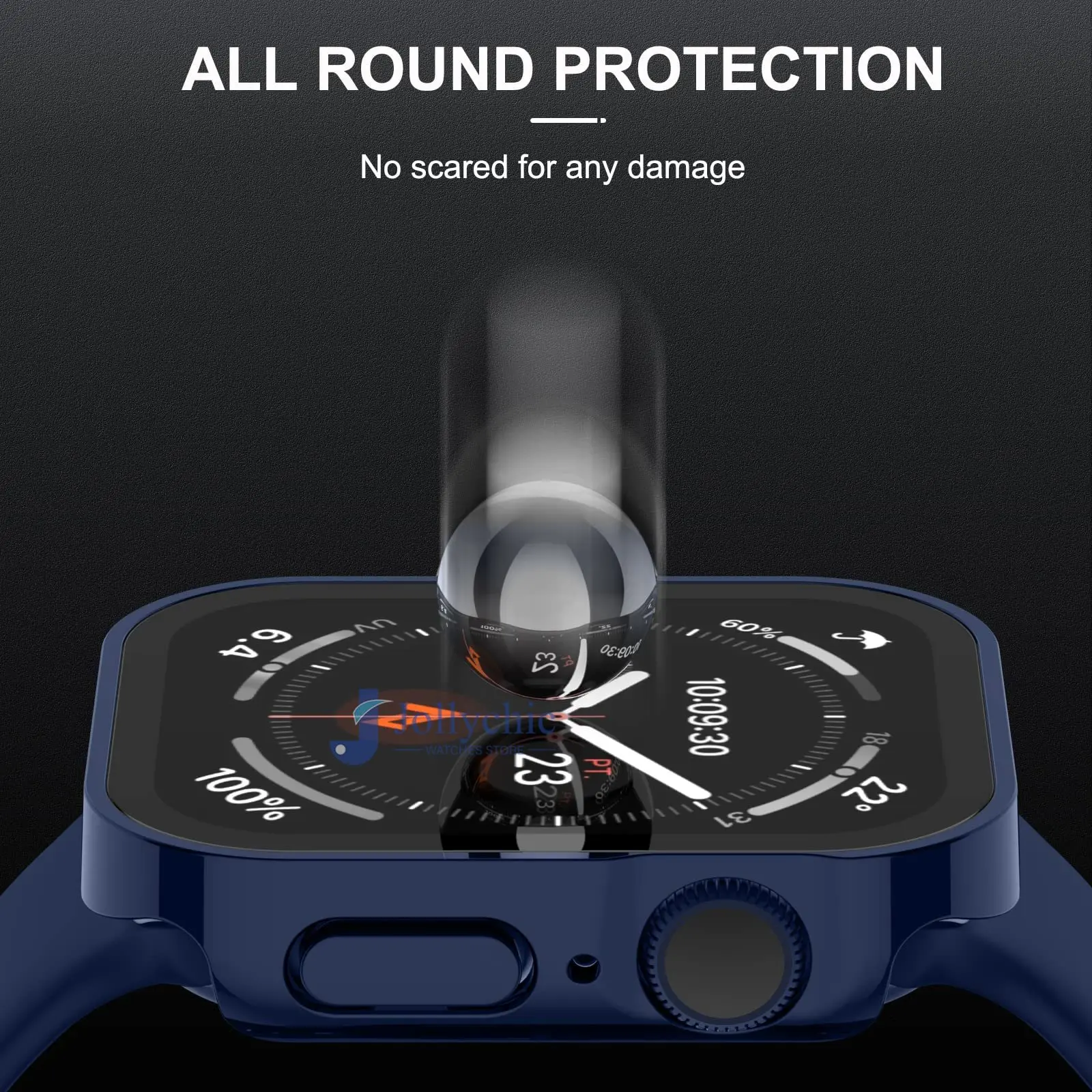 Top Trends: Waterproof Watch Upgrade Case Tempered Glass For Apple Watch Serie 8 7 Cover 40mm 44mm 41mm 45mm Protector Edge IWatch 6 SE 5 4 Shoppable Styles - Image 3