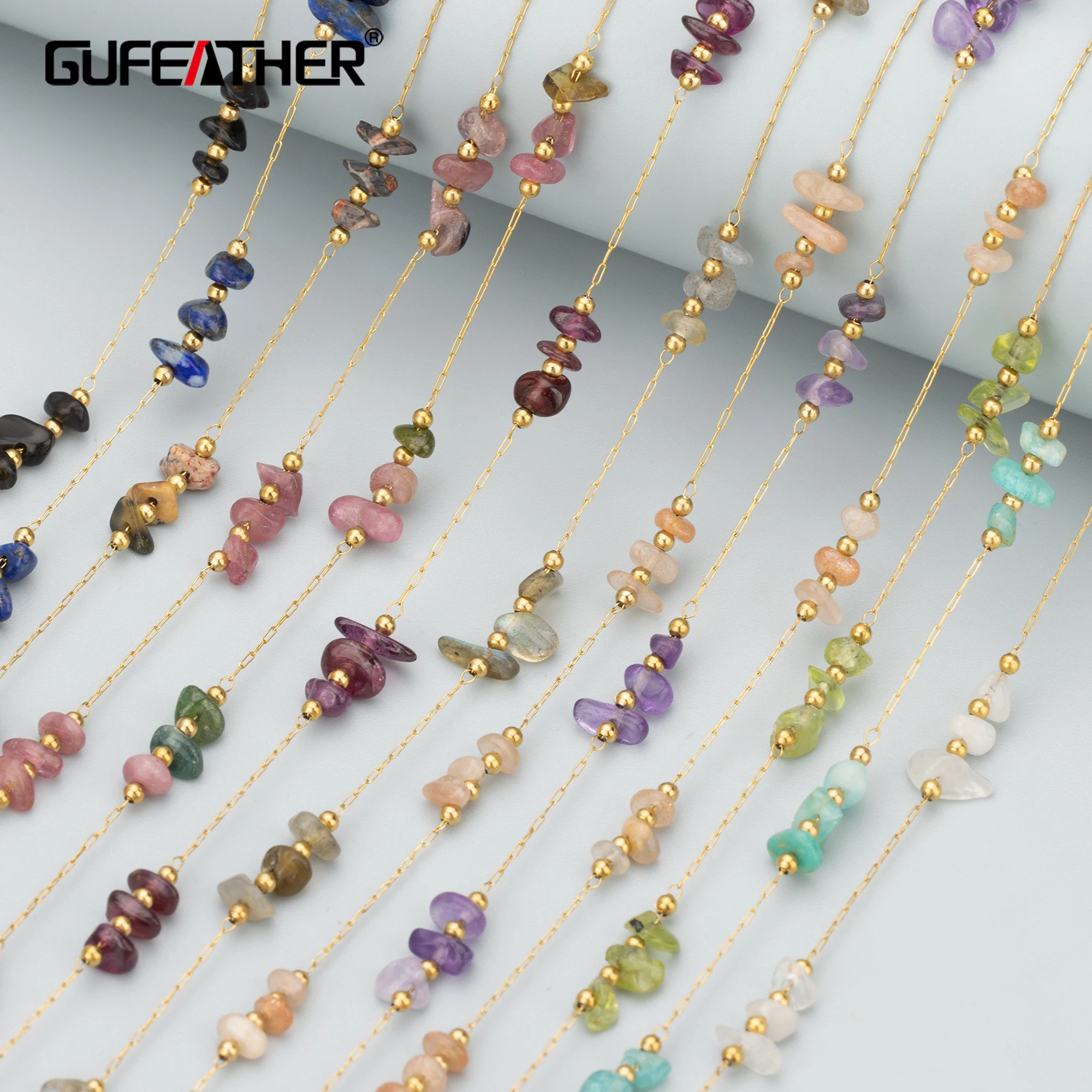 Top Trends: GUFEATHER C310, diy Chain, nickel Free, stainless Steel, natural Stone, jewelry Findings, diy Bracelet Necklace, jewelry Making, 1m / lot Shoppable Styles