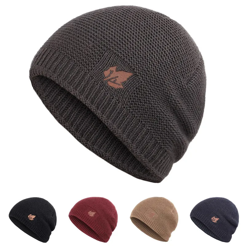 Top Trends: Winter Maple Leaf Hat Men&#039;s Knitted Wool Beanies Men Hip-Hop Cap Caps Skullies Hats For Women Skullies Bonnet Unisex Cap Shoppable Styles