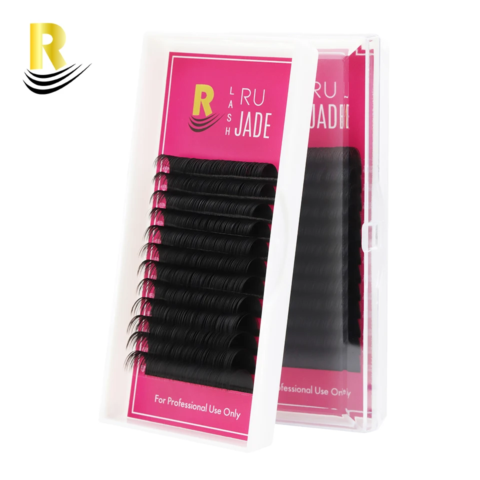 Top Trends: RUJADE 20mm Lashes Eyelashes For Extension 15-20mm Long False Eyelash Russian Silk Lash Matte Black Individual Eyelash Extension Shoppable Styles