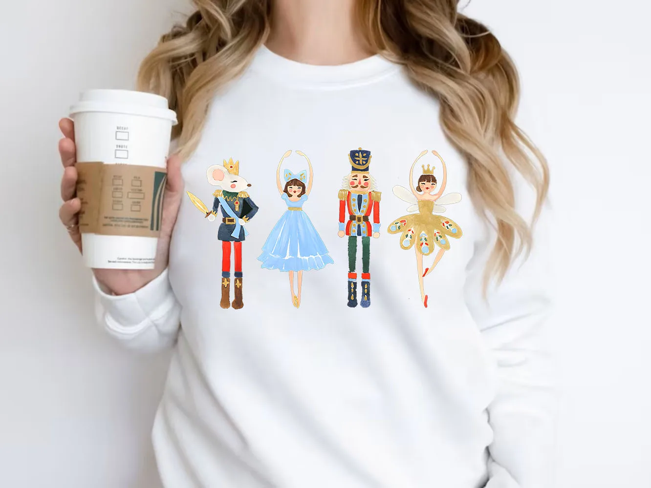 Top Trends: Nutcracker Christmas Sweatshirt Sugar Plum Fairy Pullover Shirt Nutcracker Squad Ballet Cute Winter Clothing Women Shoppable Styles