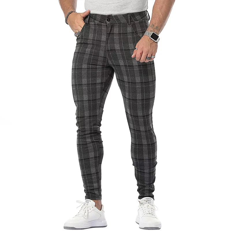 Top Trends: Jogging Pants Men Slim Fit Plaid Gym Running Men's Joggers Casual Stretchy Long Sports Sweatpants Fitness Men Shoppable Styles