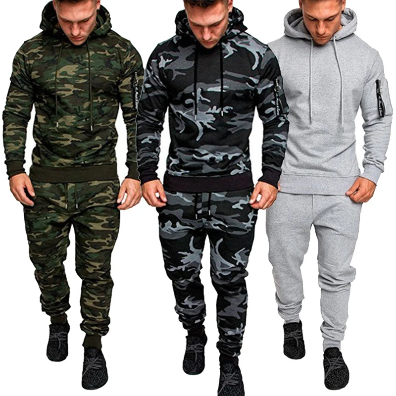 Top Trends: Men's Sportswear Set Two-Piece Casual Jogging Warm Breathable Fitness Sportswear Set Military Tactical Hoodie + Trousers Shoppable Styles