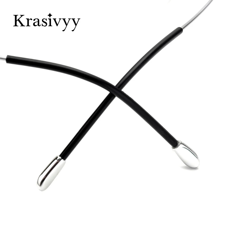 Top Trends: Krasivyy Pure Titanium Rimless Glasses Frame Men Prescription Eyeglasses Germany Women Myopia Optical Frame Screwless Eyewear Shoppable Styles - Image 5