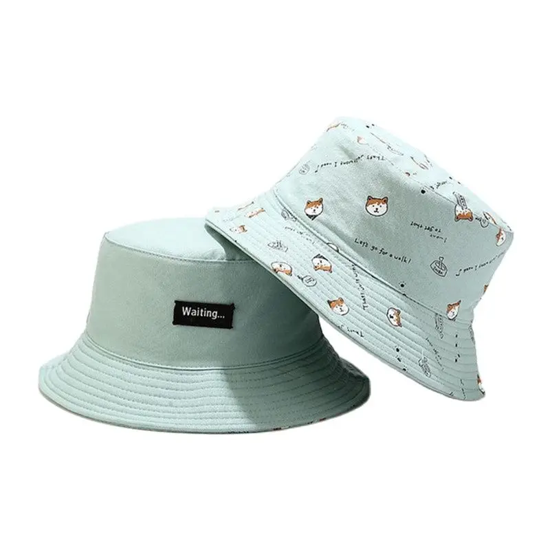 Top Trends: LDSLYJR Cotton Double Sided Cartoon Dog Print Bucket Hat Fisherman Hat Outdoor Travel Hat Sun Cap For Men And Women 261 Shoppable Styles