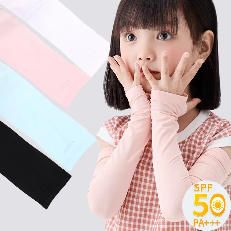 Top Trends: Kids Anti-UV Summer Cooling Arm Sleeves Sports Cooling Sun Protective UV Protection Oversleeves Girls Boys Elastic Ice Cuff Shoppable Styles