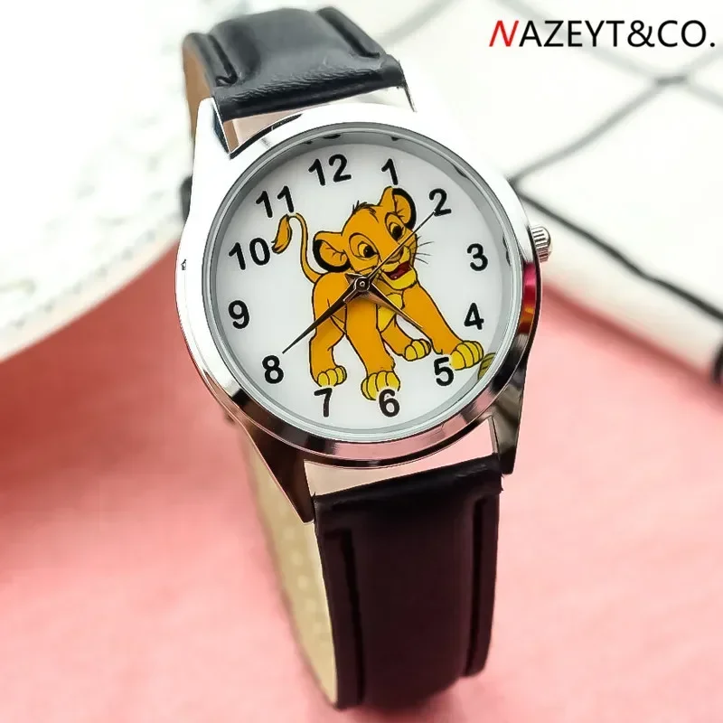 Top Trends: Disney's The Lion King Leather Watch Strap Glass Dial Pin Buckle Style Children's Watch For Boys And Girl Gift Present Disney Shoppable Styles