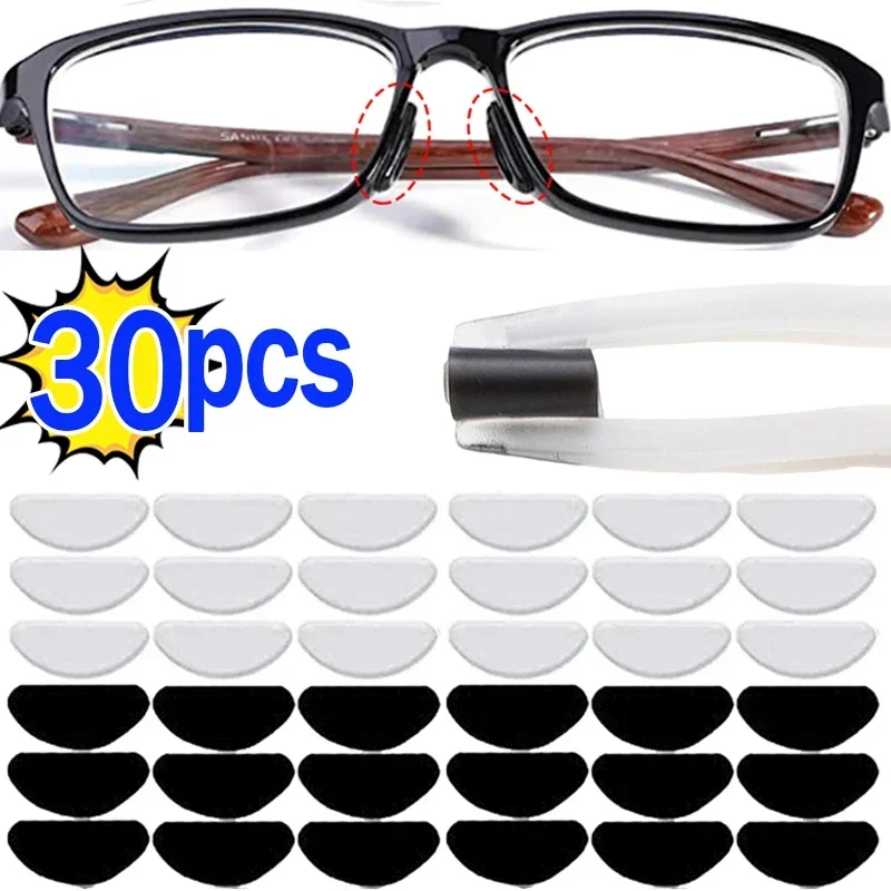 Top Trends: 10 / 30pcs New Glasses Nose Pads Adhesive Silicone Nose Pads Non-slip Transparent Nosepads Glasses Eyeglasses Eyewear Accessories Shoppable Styles