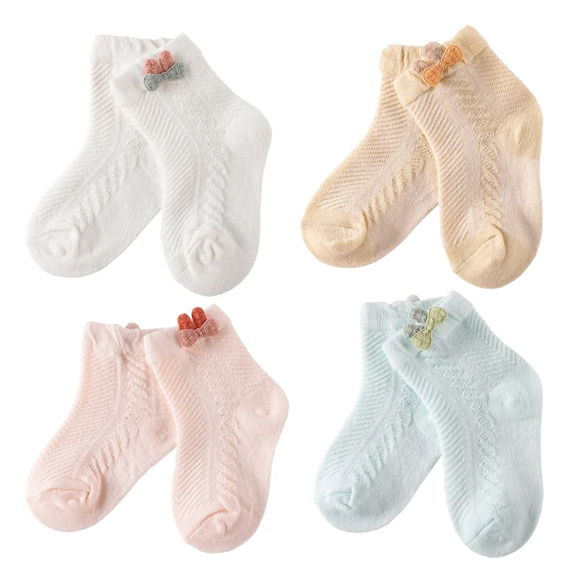 Top Trends: 2Pair / lot New Newborn Socks Summer Thin Boys And Girls Baby Socks Shoppable Styles