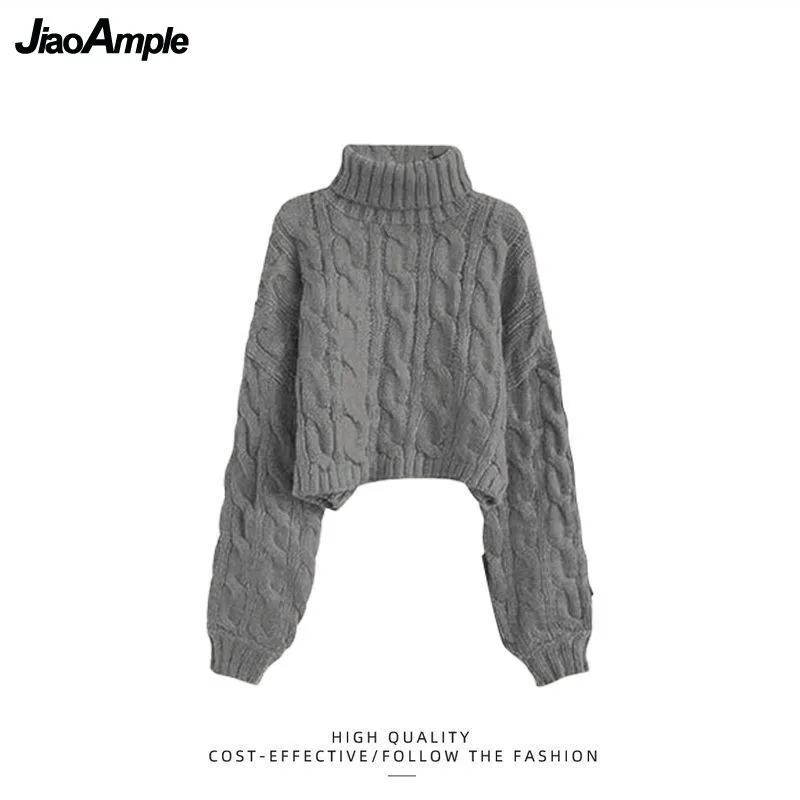 Top Trends: 2023 Autumn / Winter New In Matching Set Women's Korean Elegant High Neck Knitted Sweater Casual Pants Two Piece Female Clothing Shoppable Styles - Image 5