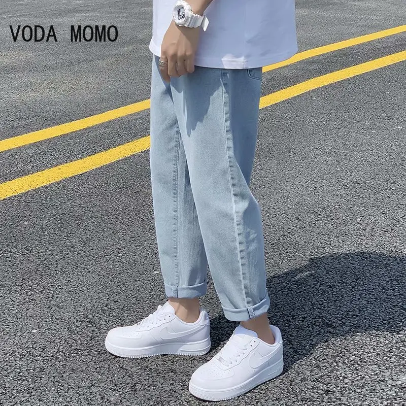 Top Trends: New Loose Men Jeans Male Trousers Simple Design High Quality Cozy All-match Students Daily Casual Straight Denim Pants Shoppable Styles