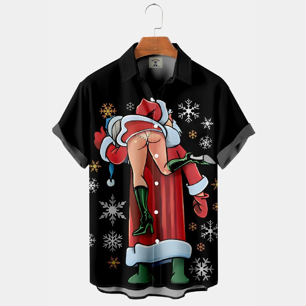 Top Trends: Funny Shirts For Men 3d Christmas Printed Sexy Lady Men's Clothing Festival Sweatshirts Daily Short Sleeved Loose Oversized Tops Shoppable Styles