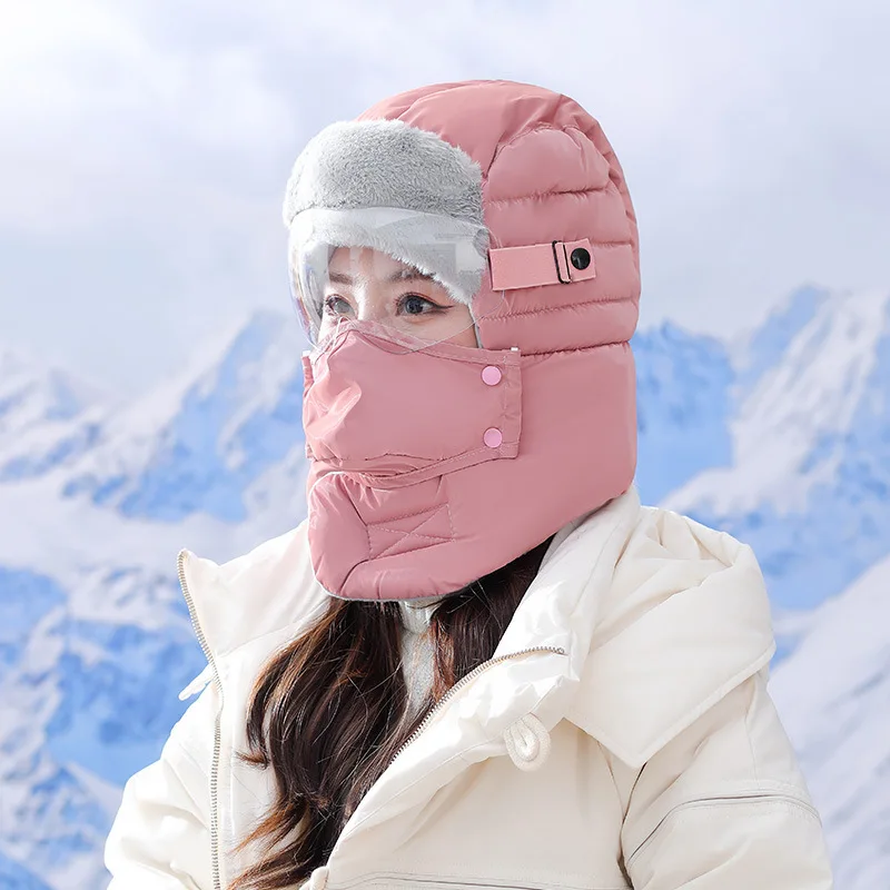 Top Trends: Winter Electric Car Hat Men Women Riding Mask Windproof And Cold Cotton Hat Headgear Warm Artifact Plus Velvet Lei Feng Hat Shoppable Styles