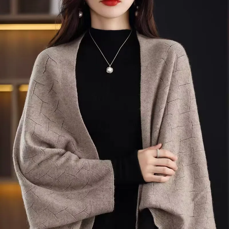 Top Trends: Autumn Winter New Elegant Solid Casual Fashion Women's Shawl Versatile Comfortable Lady Tops Keep Warm Thick Chic Female Clothes Shoppable Styles