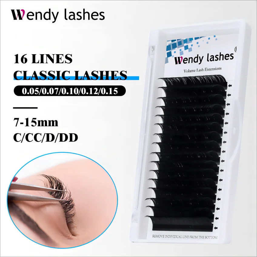 Top Trends: 16 Rows Individual Eyelash Extension Faux Mink Classic Eyelashes Thick Natural Soft Makeup Lash Wendy Lashes Wholesale Supplies Shoppable Styles