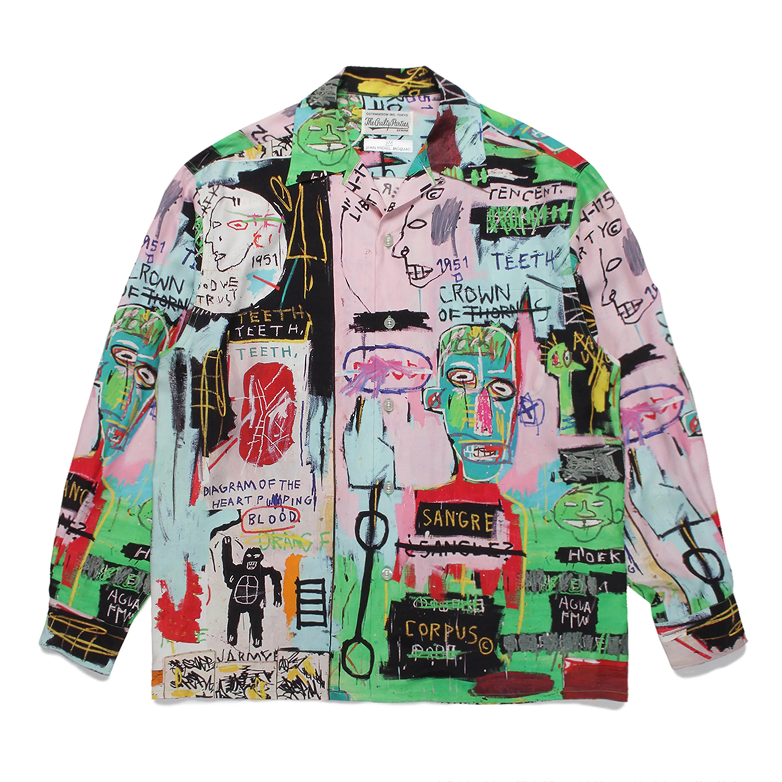 Top Trends: New Summer WACKO MARIA Long Sleeve Shirt Printed Graffiti WACKO MARIA Hawaiian Casual Long Sleeve Shirt For Men And Women Shoppable Styles