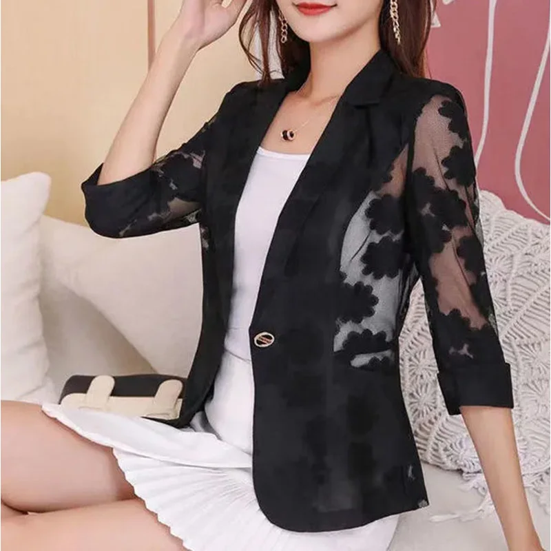 Top Trends: Elegant Solid Color Button Spliced All-match Shirt Women Clothing 2023 Summer New Oversized Casual Tops Loose Office Lady Blouse Shoppable Styles - Image 4