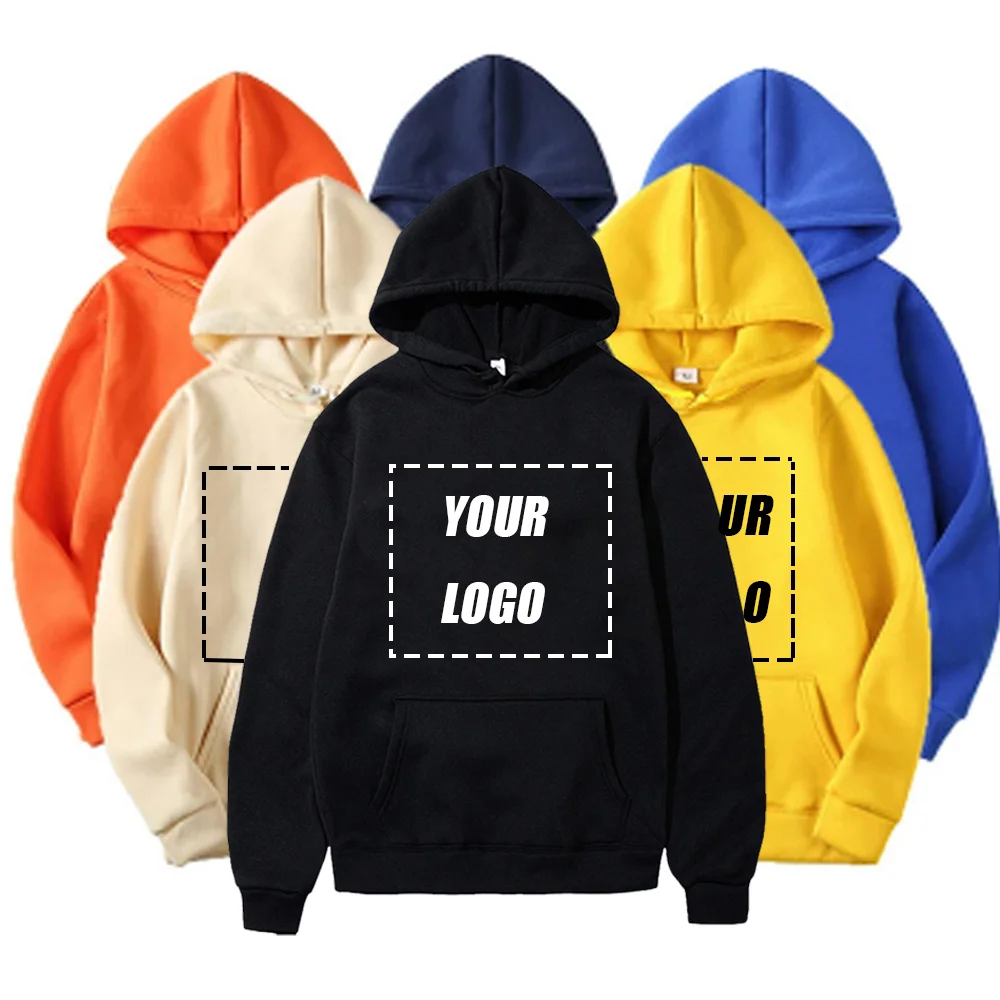 Top Trends: Custom LOGO Hoodies Diy Text Couple Friends Family Design Image Print Clothing Sports Leisure Harajuku Sweater Size M-4XL Shoppable Styles