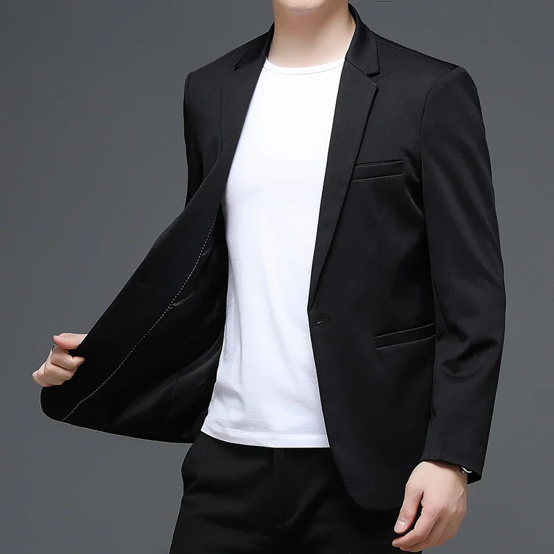 Top Trends: New Classic Solid Color Suit Men's Korean Version Suit Coat Casual Slim Fit Men's Wear Men Clothing Mens Blazer Jacket Coats Shoppable Styles