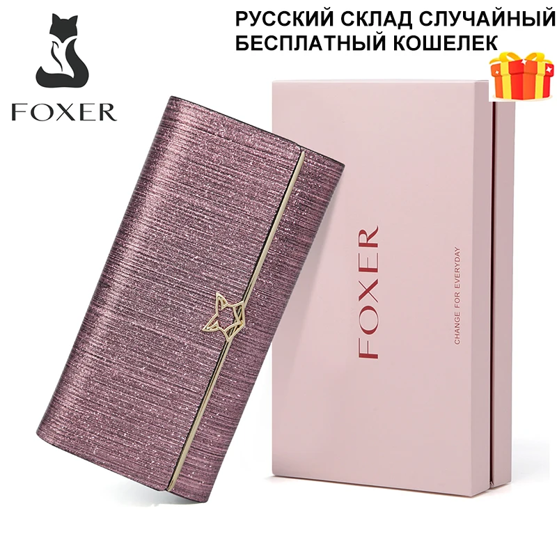 Top Trends: FOXER Brand Women Split Leather Wallets Female Clutch Bag Fashion Coins Card Holder Luxury Purse For Ladies Women's Long Wallet Shoppable Styles