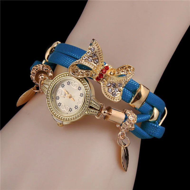 Top Trends: Women Bracelet Watches Luxury Ladies Leather Quartz Rhinestone Wristwatches Clock Relogio Feminino Wrist Watch Shoppable Styles - Image 3