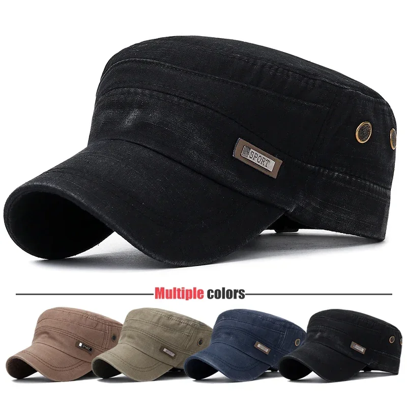 Top Trends: Military Cadet Flat Cap Fashion Clothes Adjustable Snapback Hat Unisex New Fashion Classics Outdoor Casual Sport Baseball Cap Shoppable Styles