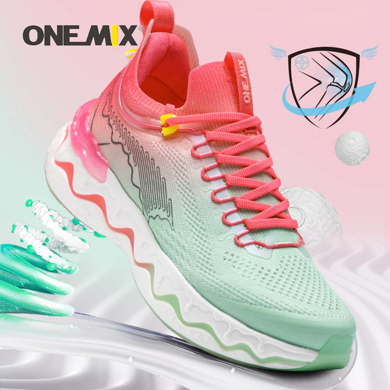 Top Trends: ONEMIX Fashion Running Shoes For Men Summer Breathable Mesh Reflective Trainers Sport Shoes Outdoor Walking Sneakers Women Shoppable Styles