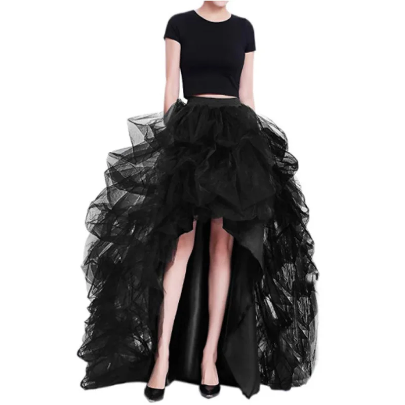 Top Trends: Womens Tutu Skirts High Low Tulle Long Skirt Petticoat Rockabilly Party Women Wedding Night Out Party Puffy Skirt Underskirt Shoppable Styles