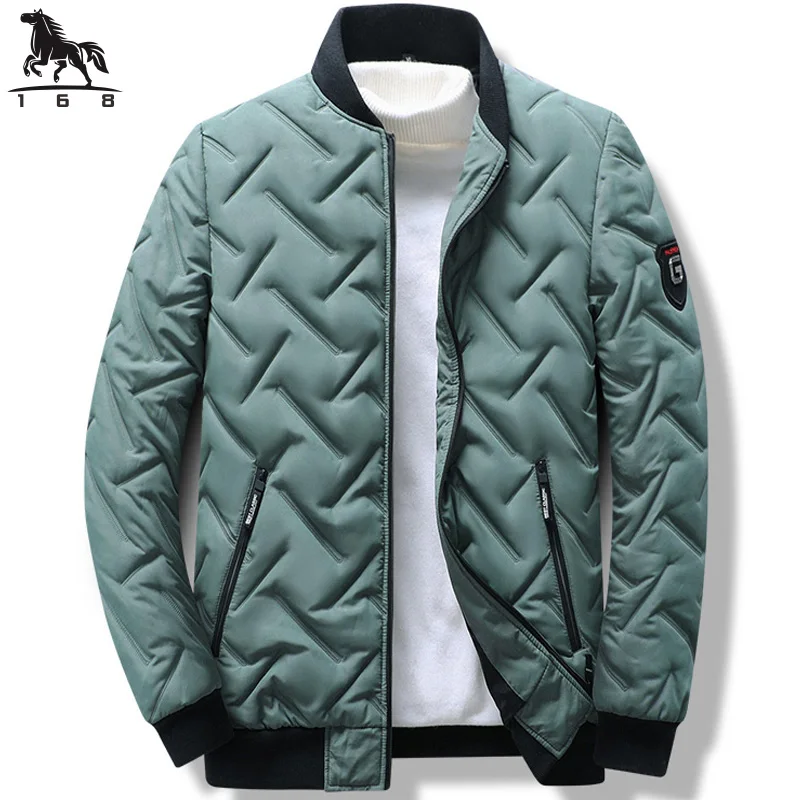 Top Trends: Men's Jacket V-neck Mens Jackets Winter New Down Jacket Warm Jackets Men Business Leisure Coat Youth Stripe Coats L-4XL 5XL 520 Shoppable Styles