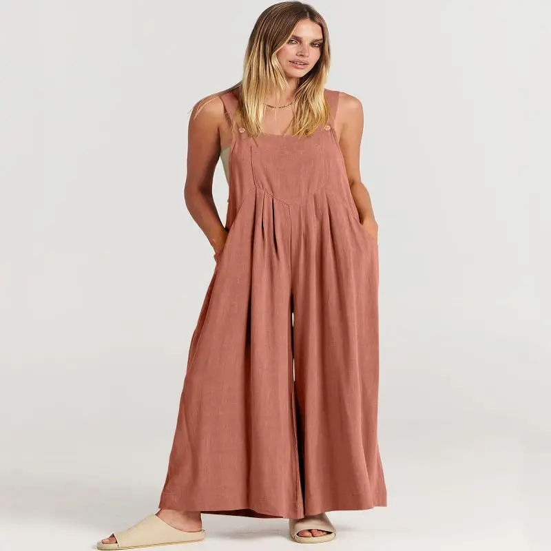 Top Trends: Women's Sleeveless Wide Leg Jumpsuit With Pockets Adjustable Straps Casual Loose Jumpsuit For Everyday Party Beach Vacation Shoppable Styles