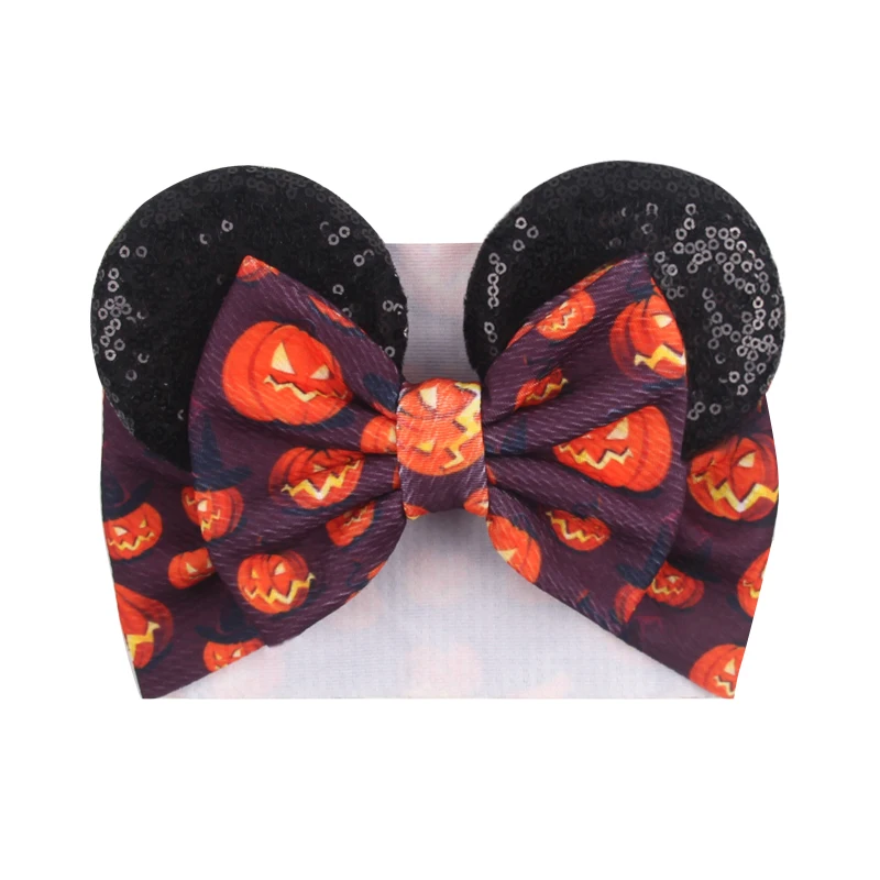 Top Trends: Halloween Designs Mickey Mouse Baby Head Wrap Baby Festival Disney Ears Bow Headband Newborn Party Cosplay Hair Accessories 2024 Shoppable Styles