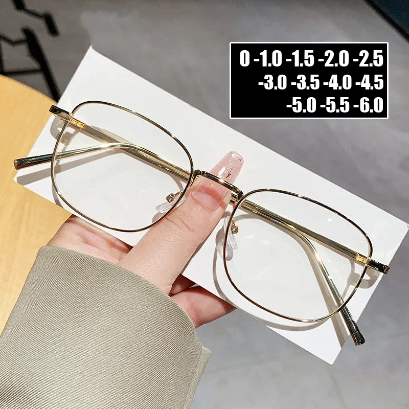 Top Trends: Myopia Glasses With Diopter 0 To -6.0 Fashion Women Men Finished Prescription Short-sight Eyeglasses Square Frame Minus Eyewear Shoppable Styles