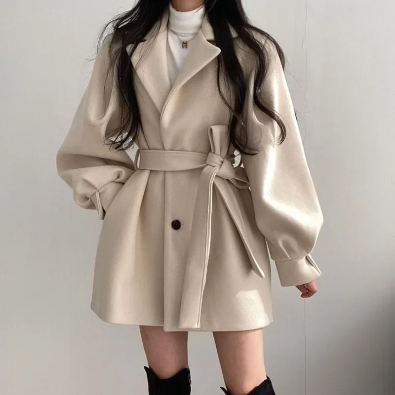 Top Trends: Thickened Woolen Jacket, Women&#039;s Coat, Medium Length Autumn And Winter Windbreaker Shoppable Styles