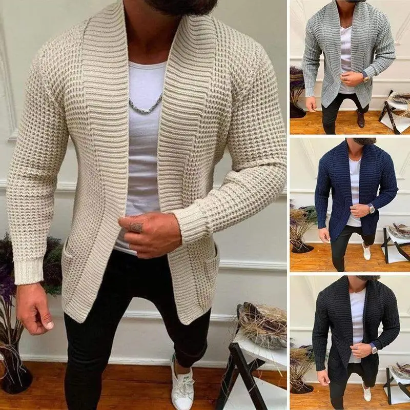 Top Trends: Cardigan Korean Style For Men Casual Single Breasted Solid Color Business New Men's Winter Fashion Knit Sweater Shoppable Styles