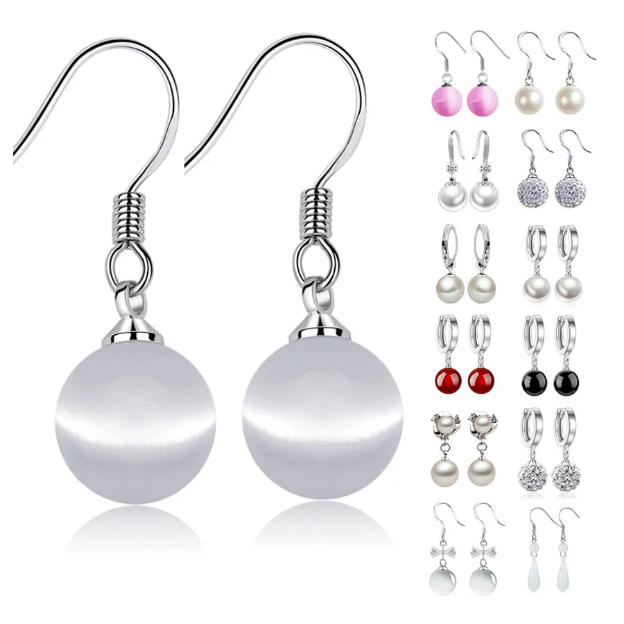 Top Trends: Korean White Opal Water Drop Earrings For Women Earing Dangle Earring Earings Jewelry Brincos Brinco Oorbellen Pendientes Gift Shoppable Styles